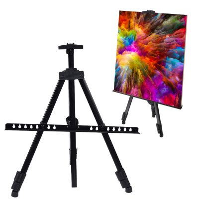 Aluminum easel for paintings