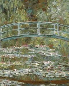 Bridge over a Pond of Water Lilies Claude Monet Landscape Paint By Numbers
