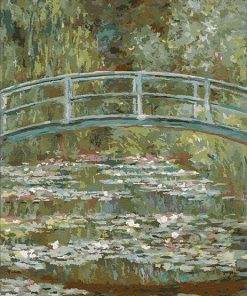 Bridge over a Pond of Water Lilies Claude Monet Landscape Paint By Numbers