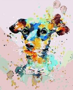 Colorful Dog Paint By Numbers