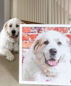 Custom dog paint by numbers kit finished