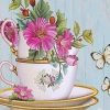 Flowers In Cup Paint By Numbers