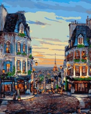 Paris France paint by numbers