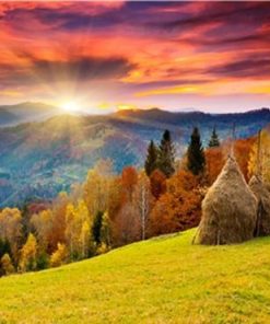 Sunrise Scenery Landscape Paint By Numbers