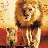 Lions Familly  Painting - DIY Paint By Numbers - Numeral Paint