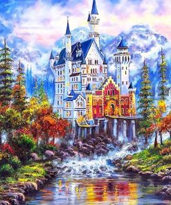 Fantasy Castle Landscape City - DIY Paint By Numbers - Numeral Paint