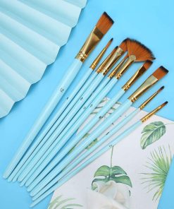 blue Oil Paint Brushes