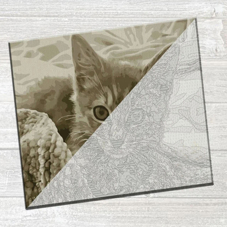 custom cat painting process