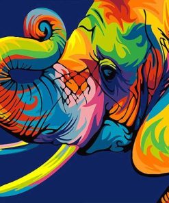 Abstract Elephant - DIY Paint By Numbers - Numeral Paint