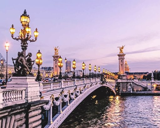 Deck Arch Bridge In Paris Paint By Numbers