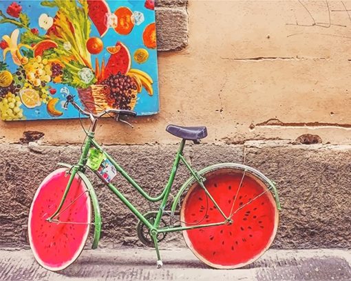 Watermelon Bike Paint By Numbers