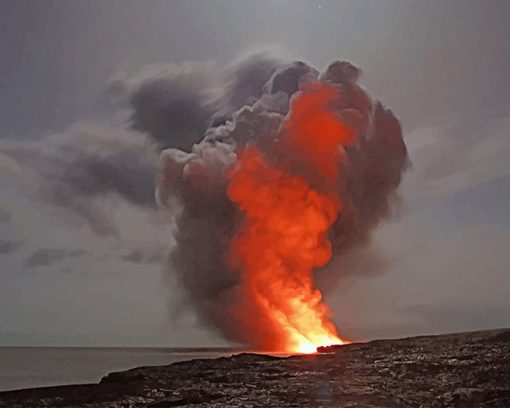 Volcan Smoke Paint By Numbers