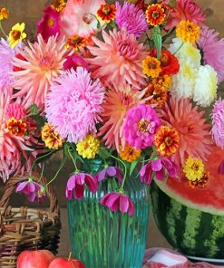 Watermelon Flowers Paint By Numbers