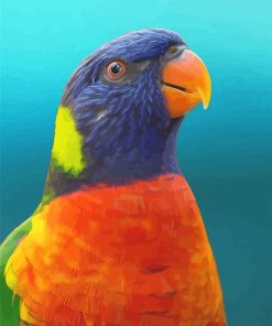 Colorful Parrot BirdPaint By Numbers