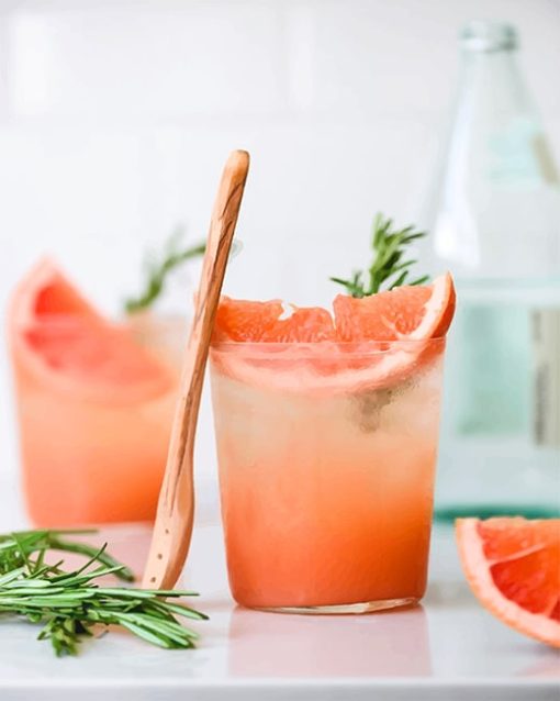 Grapefruit Cocktail Paint By Numbers