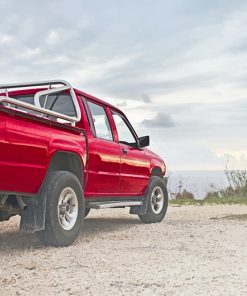 Red Pickup Paint By Numbers