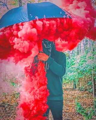 Smoke Umbrella Paint By Numbers