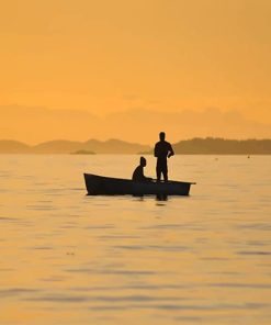 Boat Silhouette Paint By Numbers