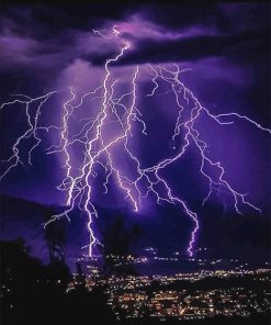 Lightning Purple Paint By Numbers