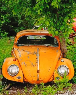 Orange Car Paint By Numbers