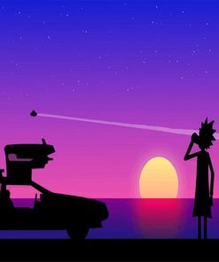 Rick Silhouette Paint By Numbers