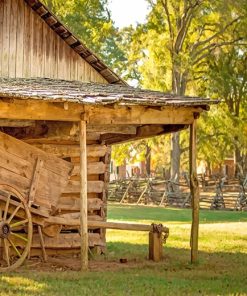 Wooden Barn Paint By Numbers