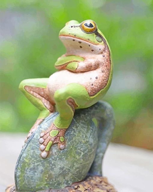 Frog Relaxes Paint By Numbers