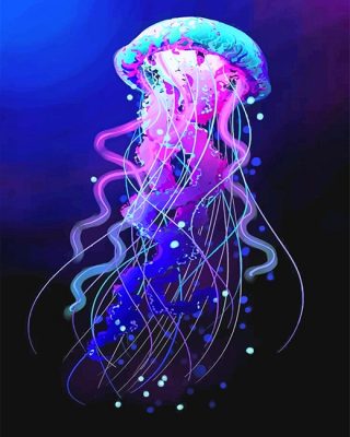 Purple Jellyfish Paint By Numbers