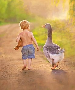 Boy With Bird Paint By Numbers