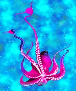 Pink Octopus Paint By Numbers