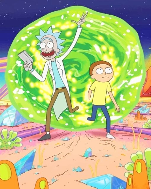 Morty And Rick Paint By Numbers