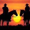 Cowboys Silhouette Paint By Numbers