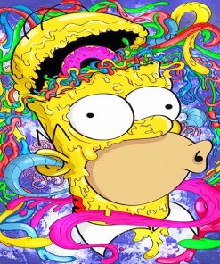 Crazy Homer Paint By Numbers