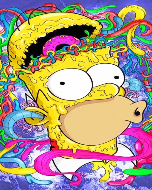 Crazy Homer Paint By Numbers