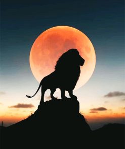 Lion Silhouette Paint By Numbers