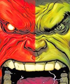 Red And Green Hulk Paint By Numbers