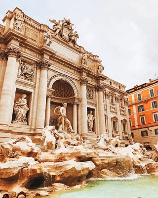 Trevi Fountain Rome Paint By Numbers