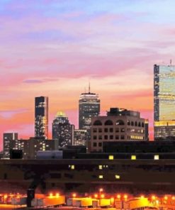 Boston Skyline City Paint By Numbers