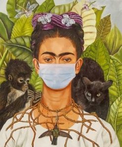 Frida Wearing Mask Paint By Numbers