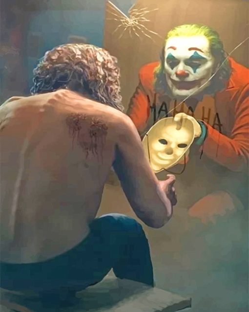 Joker In Mirror Paint By Numbers