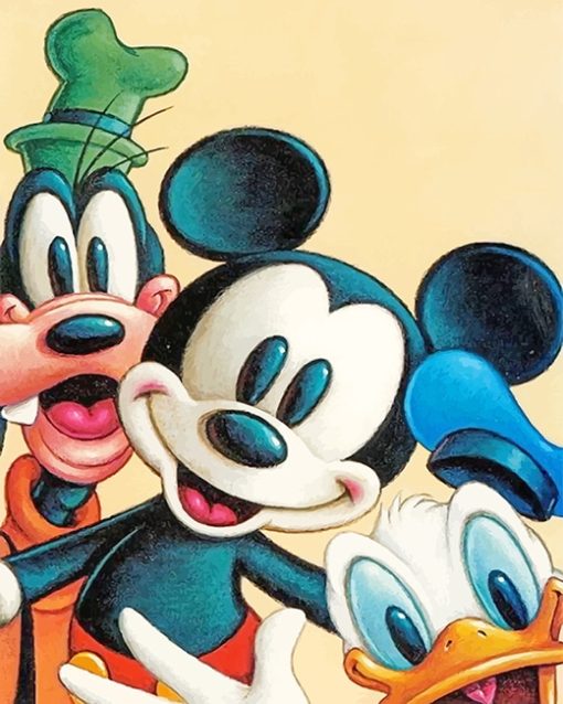 Mickey Mouse And Goofy Paint By Numbers