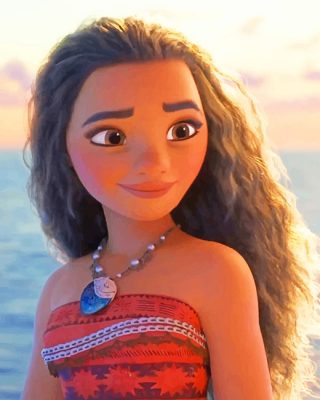 Moana Curly Hair Paint By Numbers