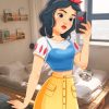 Snow White Mirror Selfie Paint By Numbers