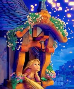 Rapunzel Cartoon Paint By Numbers