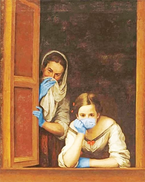 Two Women At Window Paint By Numbers