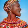 African Woman Smiling Paint By Numbers