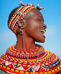 African Woman Smiling Paint By Numbers