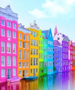 Colorful Buildings Paint By Numbers