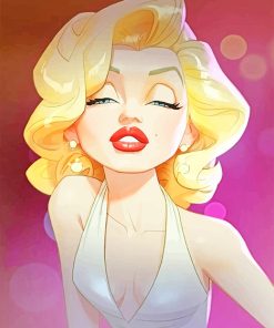 Marilyn Monroe Cartoon Paint By Numbers