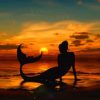 Mermaid Silhouette Sunset Paint By Numbers